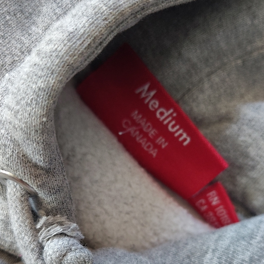 Gray Supreme Hoodie for Men - Picture 15 of 16